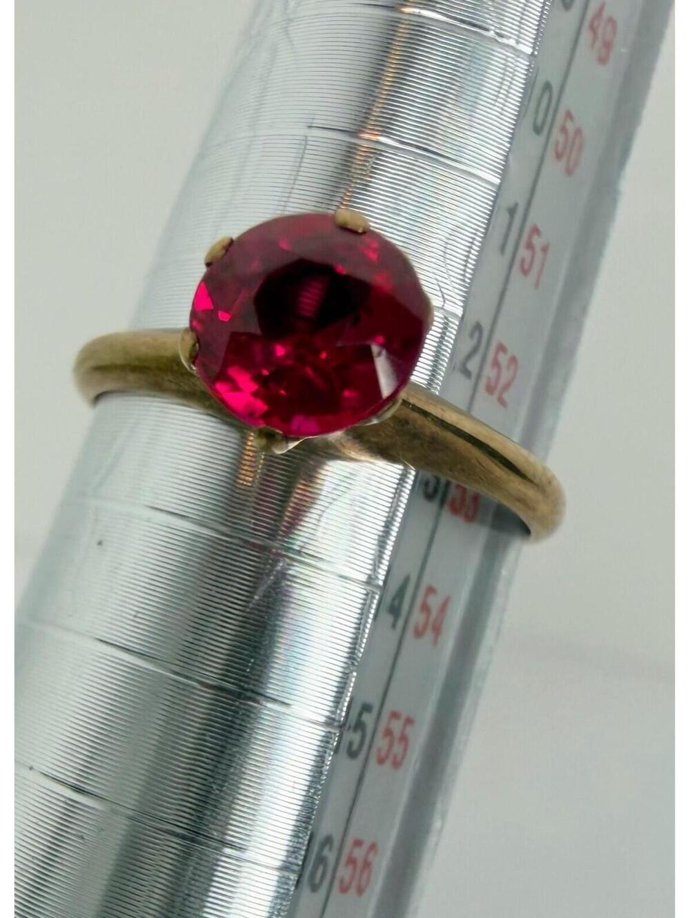 Vintage Pink Sapphire and Solid Gold Ring Women’s Size 6.5 - Picture 16 of 16